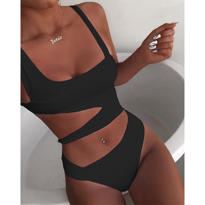 Sexy White One Piece Swimsuit Women Cut Out Swimwear Push Up Monokini Beach Wear Bathing Suits Swimming Suit For Women - Guy Christopher