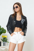 Faux Leather Moto Fringe Jacket - Guy Christopher 