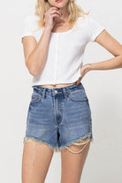 XS-S-M-L - DISTRESSED RIGID MOM SHORTS - Guy Christopher 