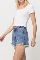 XS-S-M-L - DISTRESSED RIGID MOM SHORTS - Guy Christopher 