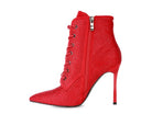 HEAD ON Faux Suede Diamante Ankle Boots - Guy Christopher 