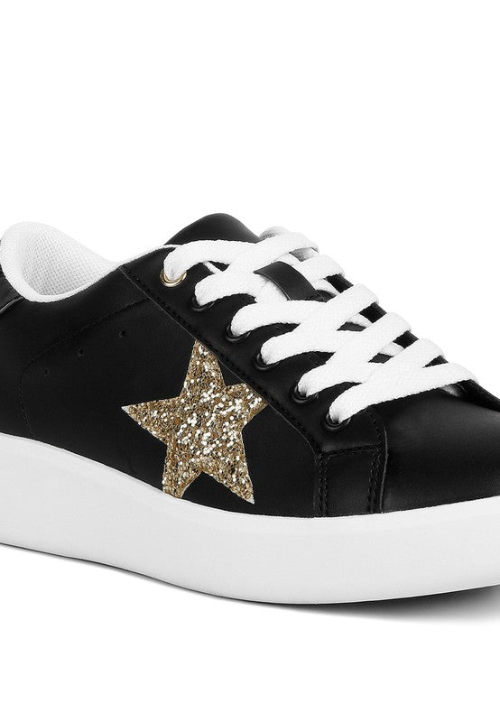 Starry Glitter Star Detail Sneakers - Guy Christopher 