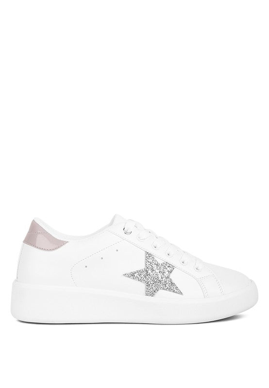 Starry Glitter Star Detail Sneakers - Guy Christopher 