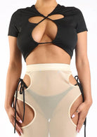Cutout Detailed Bikini And Cover Up Set - Guy Christopher 