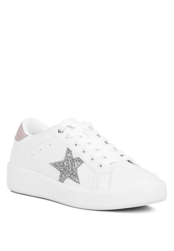 Starry Glitter Star Detail Sneakers - Guy Christopher 