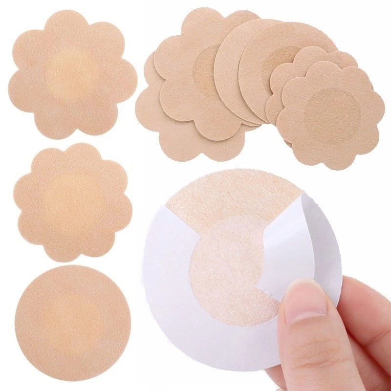 50Pcs Cloth Nipple Cover Teat Hide Women Nipple Pasties Piece Breast Petals Invisible Bra Padding Chest Sticker Patch Covers - Guy Christopher 