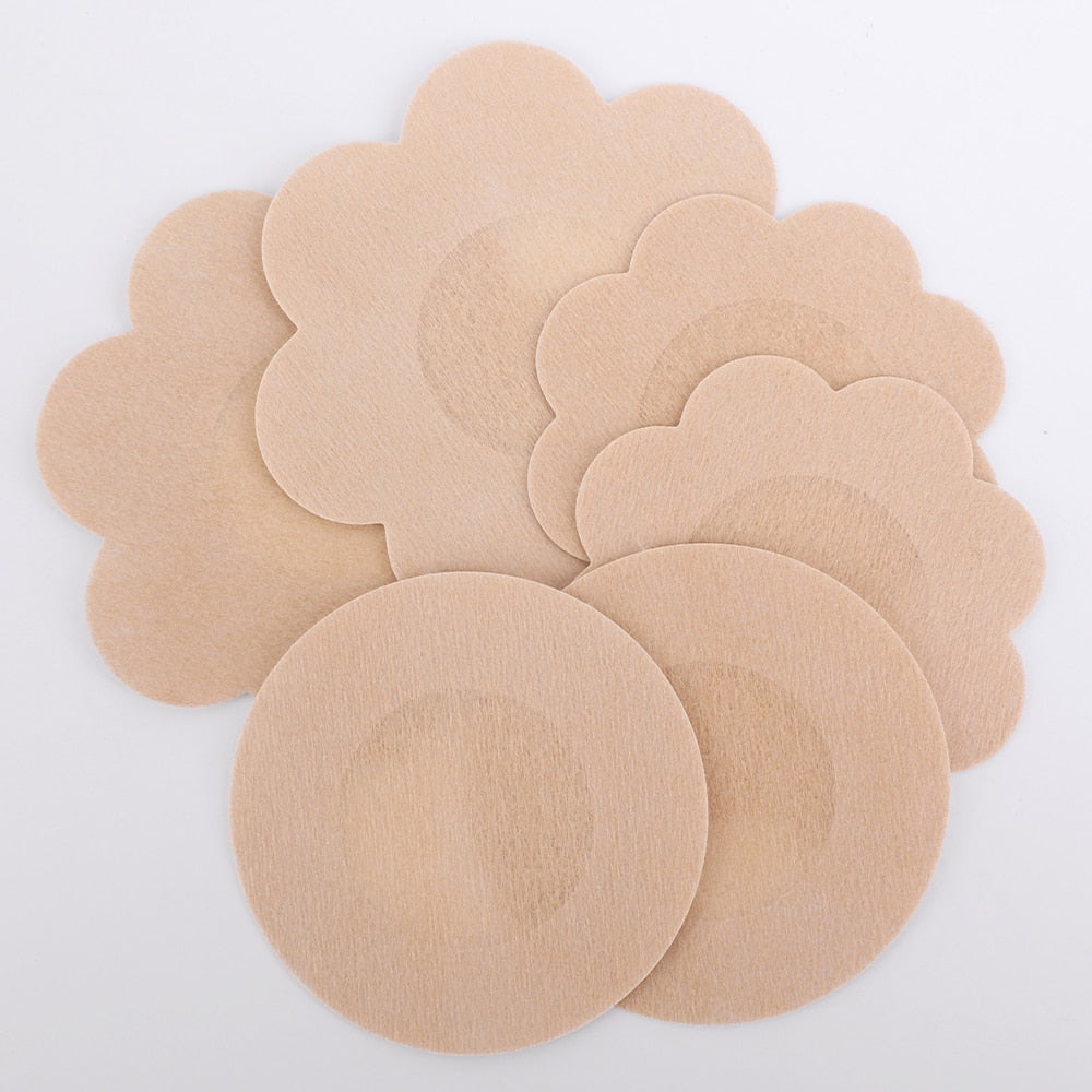 50Pcs Cloth Nipple Cover Teat Hide Women Nipple Pasties Piece Breast Petals Invisible Bra Padding Chest Sticker Patch Covers - Guy Christopher 