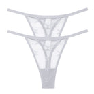 2PCS/Set Mesh Transparent Thong Women Panties Underwear Women Seamless G-String Female Underpants Intimates Lingerie S-XL - Guy Christopher 