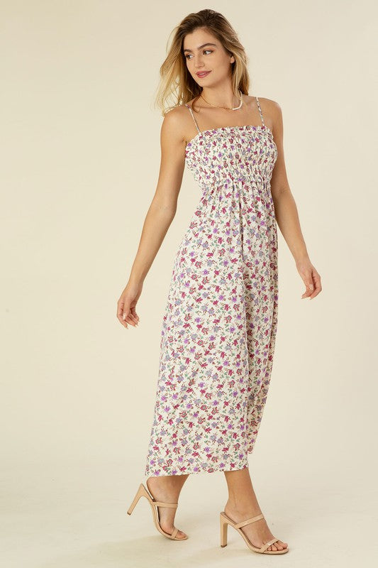 Smocked cami maxi dress - Guy Christopher 