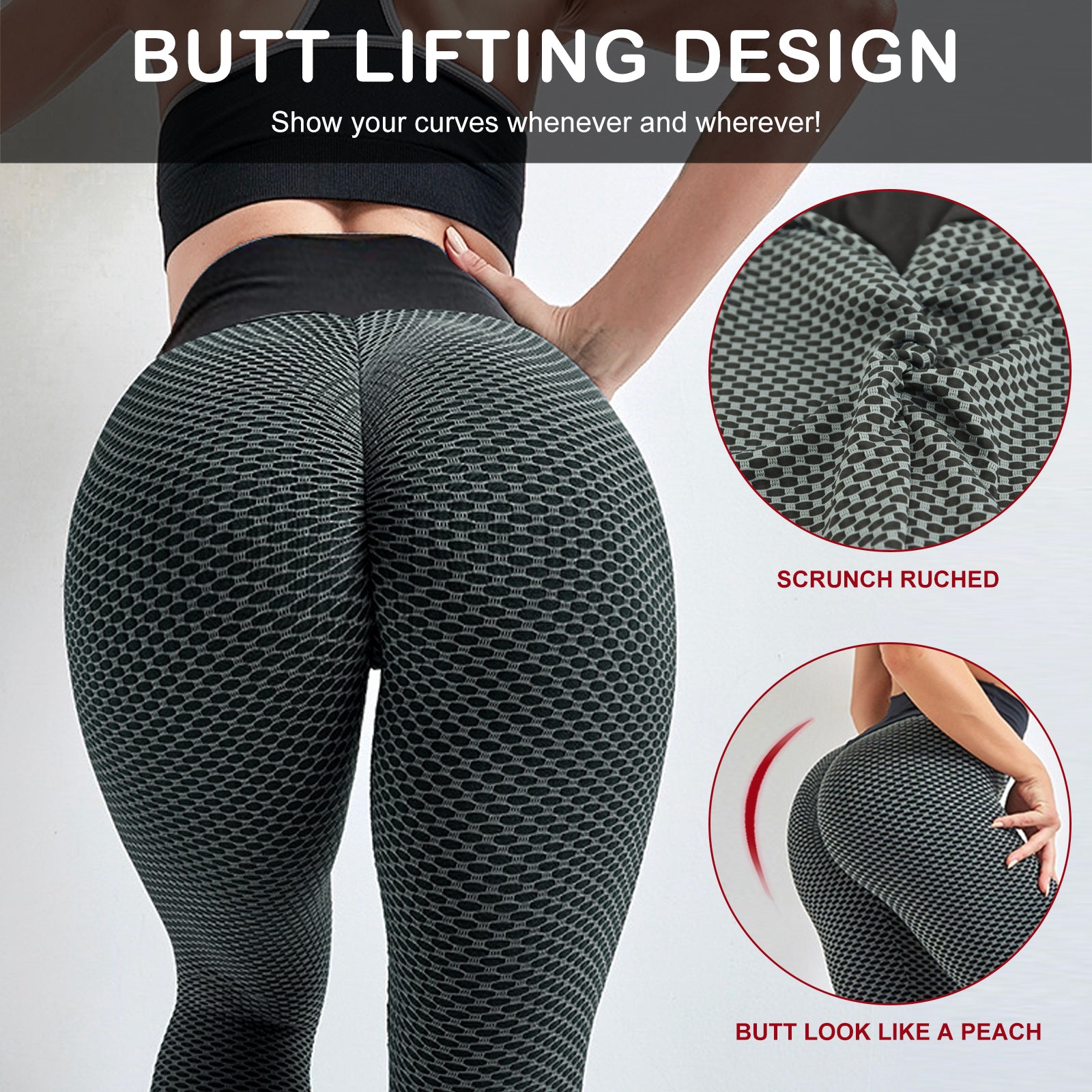 TIK Tok Leggings Women Butt Lifting Workout Tights Plus Size Sports High Waist Yoga Pants Small Amazon Banned - Guy Christopher 
