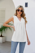 V-Neck Tunic Tank Top - Guy Christopher 