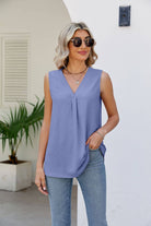 V-Neck Tunic Tank Top - Guy Christopher 