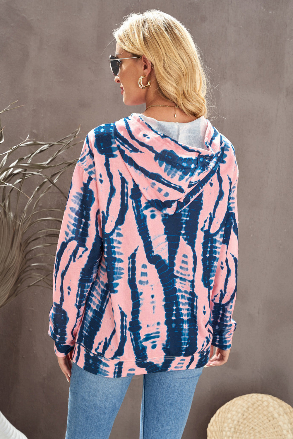 Tie-Dye Drawstring Hoodie with Pocket - A Romantic Reminder of Your Love - Embrace Comfort and Style - Guy Christopher 