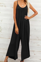 Twirl under the stars in our Spaghetti Strap Scoop Neck Jumpsuit - Feel the Romance of Soft Rayon and Chic Design - Embrace Comfort, Style and Elegance - Guy Christopher 