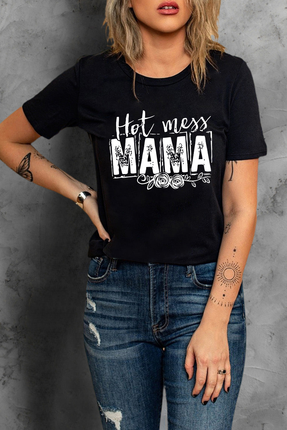 Unleash Your Inner Goddess with the Hot Mess Mama Tee - Embrace Your Fiery Spirit and Conquer the World in Style and Comfort. - Guy Christopher 