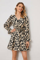 Wild Romance Animal Print Dress - Unleash Your Inner Goddess and Captivate with Whimsical Flounce Sleeves - Embrace the Untamed Beauty of Nature. - Guy Christopher 