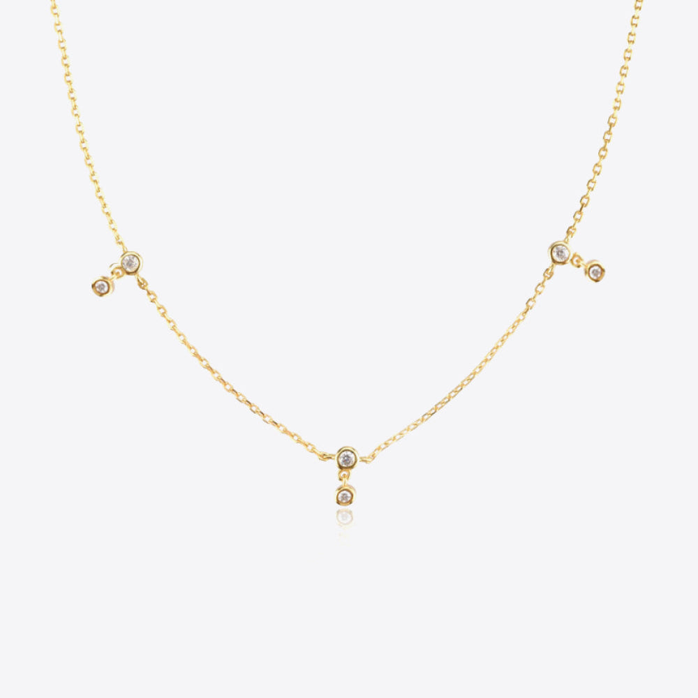 Zircon 925 Sterling Silver Necklace - Guy Christopher 