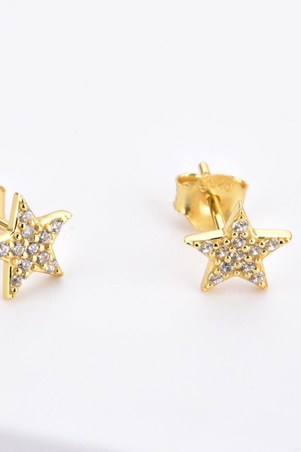 Zircon Decor Star Stud Earrings - Guy Christopher 