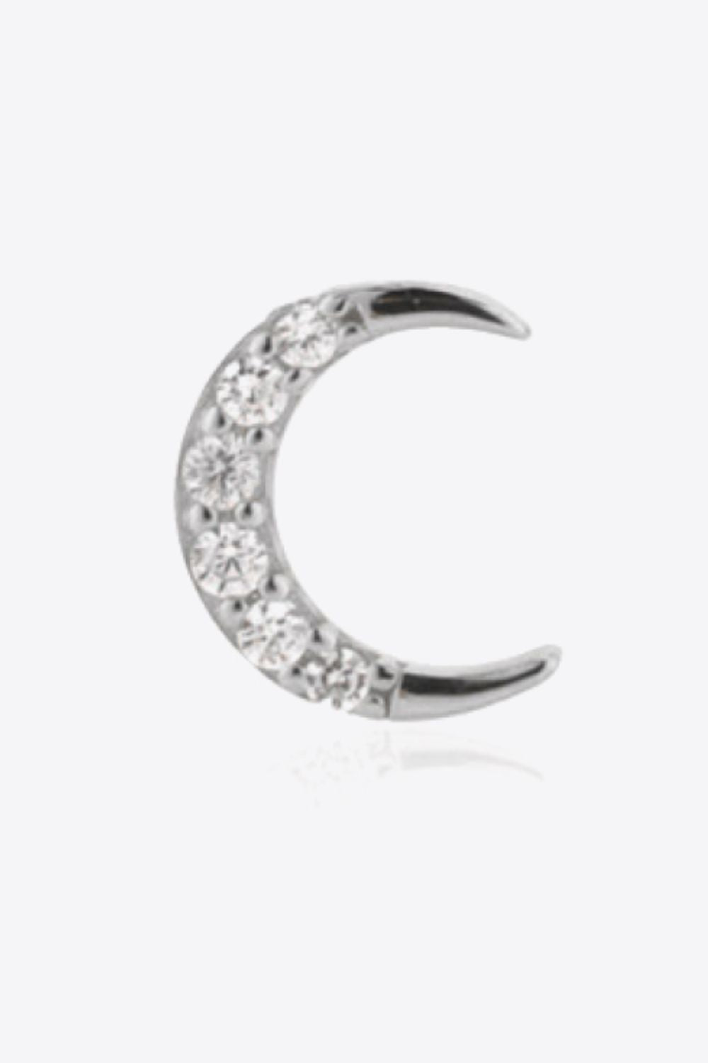Zircon Moon 925 Sterling Silver Stud Earrings - Guy Christopher 