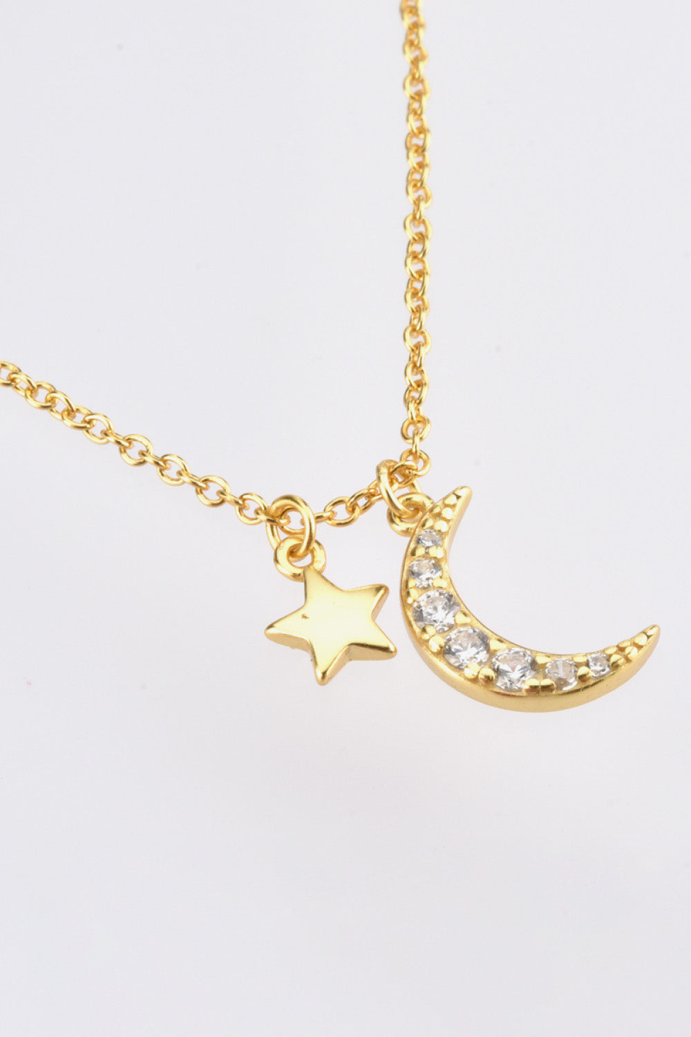 Zircon Star and Moon Pendant Necklace - Guy Christopher 