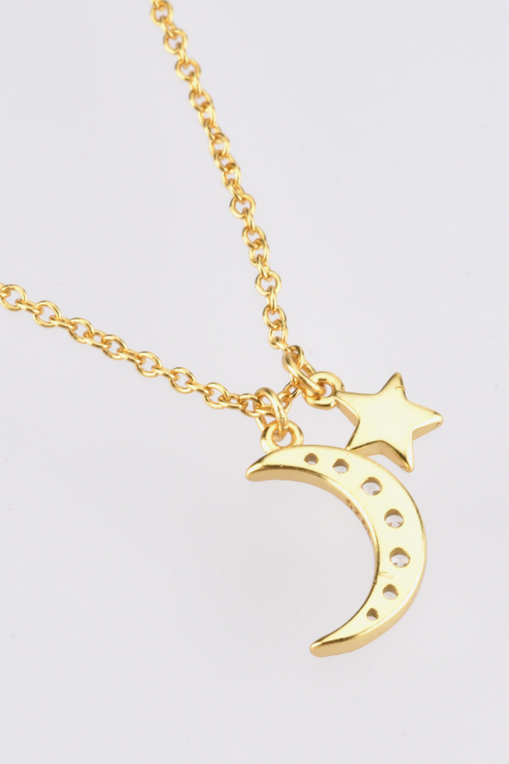 Zircon Star and Moon Pendant Necklace - Guy Christopher 