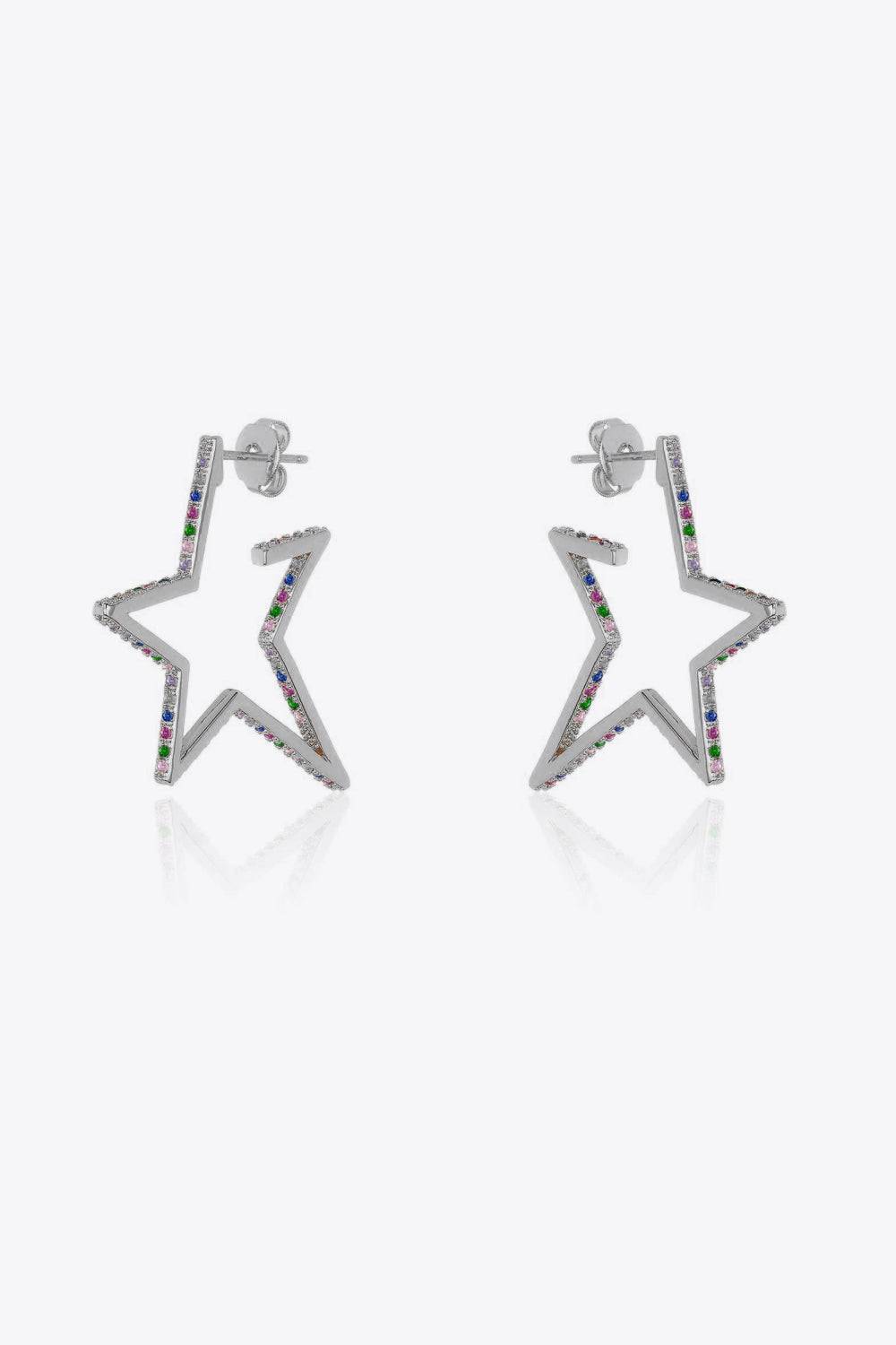 Zircon Star 925 Sterling Silver Earrings - Guy Christopher 