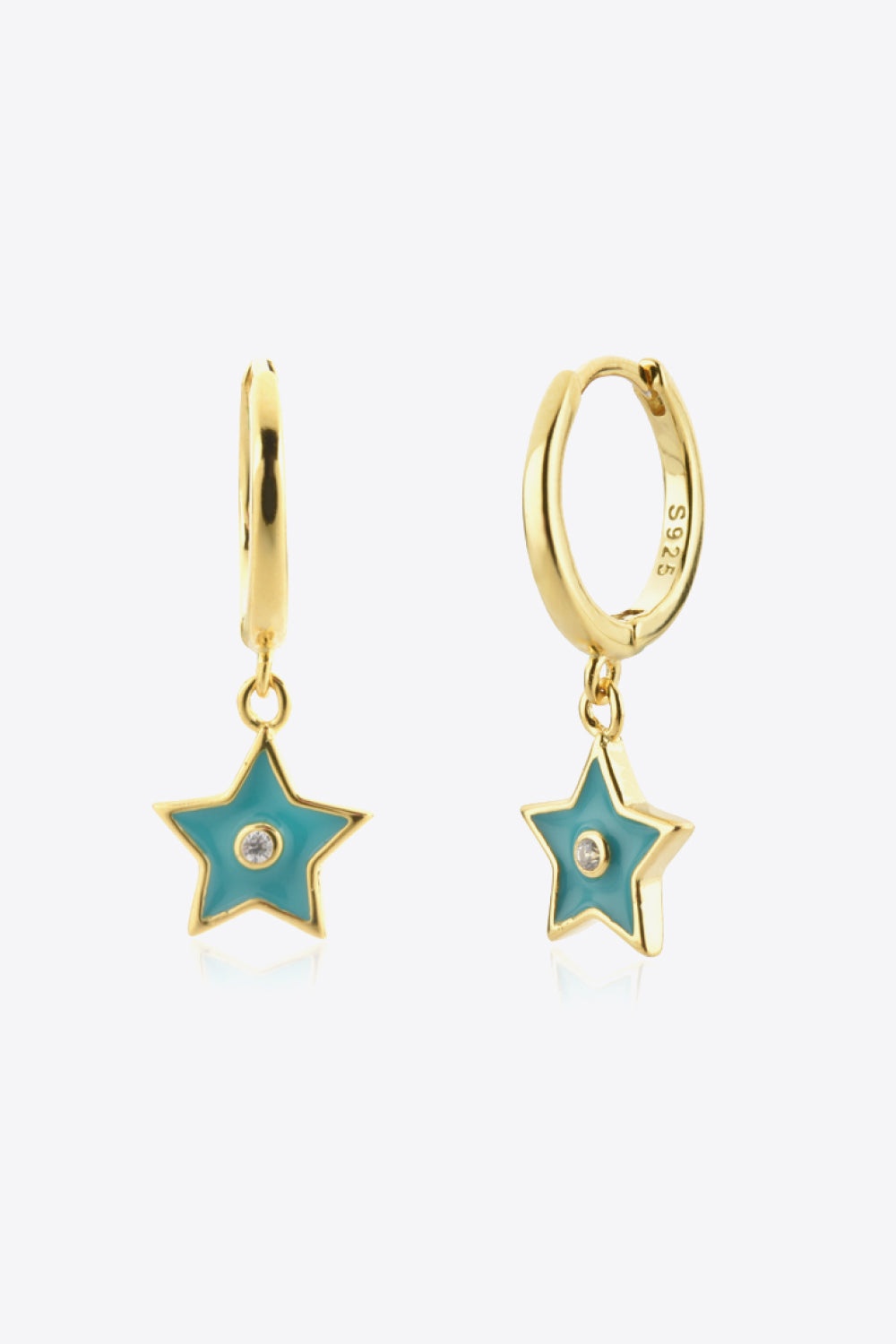 Zircon 925 Sterling Silver Star Drop Earrings - Guy Christopher 