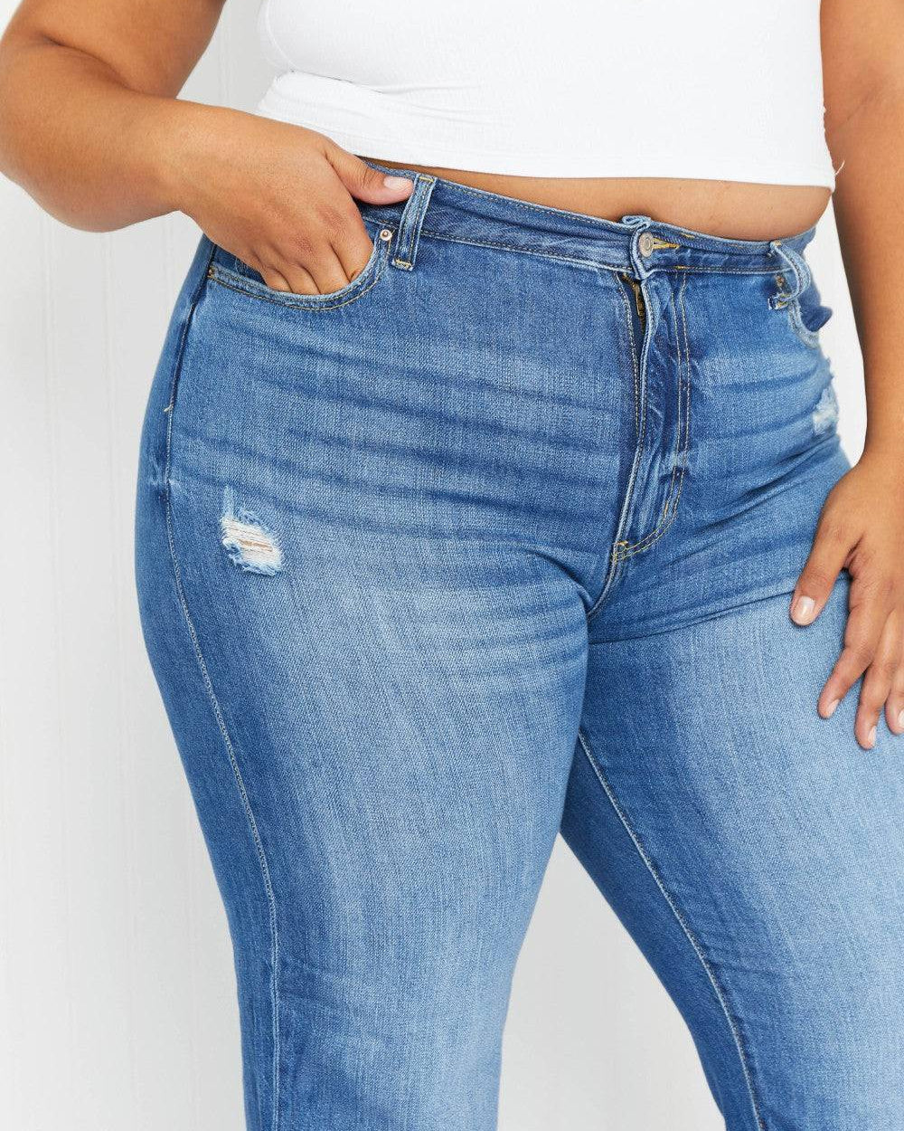 "Fall in Love with the Perfect Mix of Casual and Chic - Zenana Brie Full Size Mom Jeans: Crafted to Last for a Lifetime of Memories" - Guy Christopher 