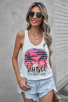 Sunset Is My Favorite Color Tank - Embrace the Magic of Sunset with this Luxurious and Versatile Top - Drift Away into Romance and Comfort. - Guy Christopher 