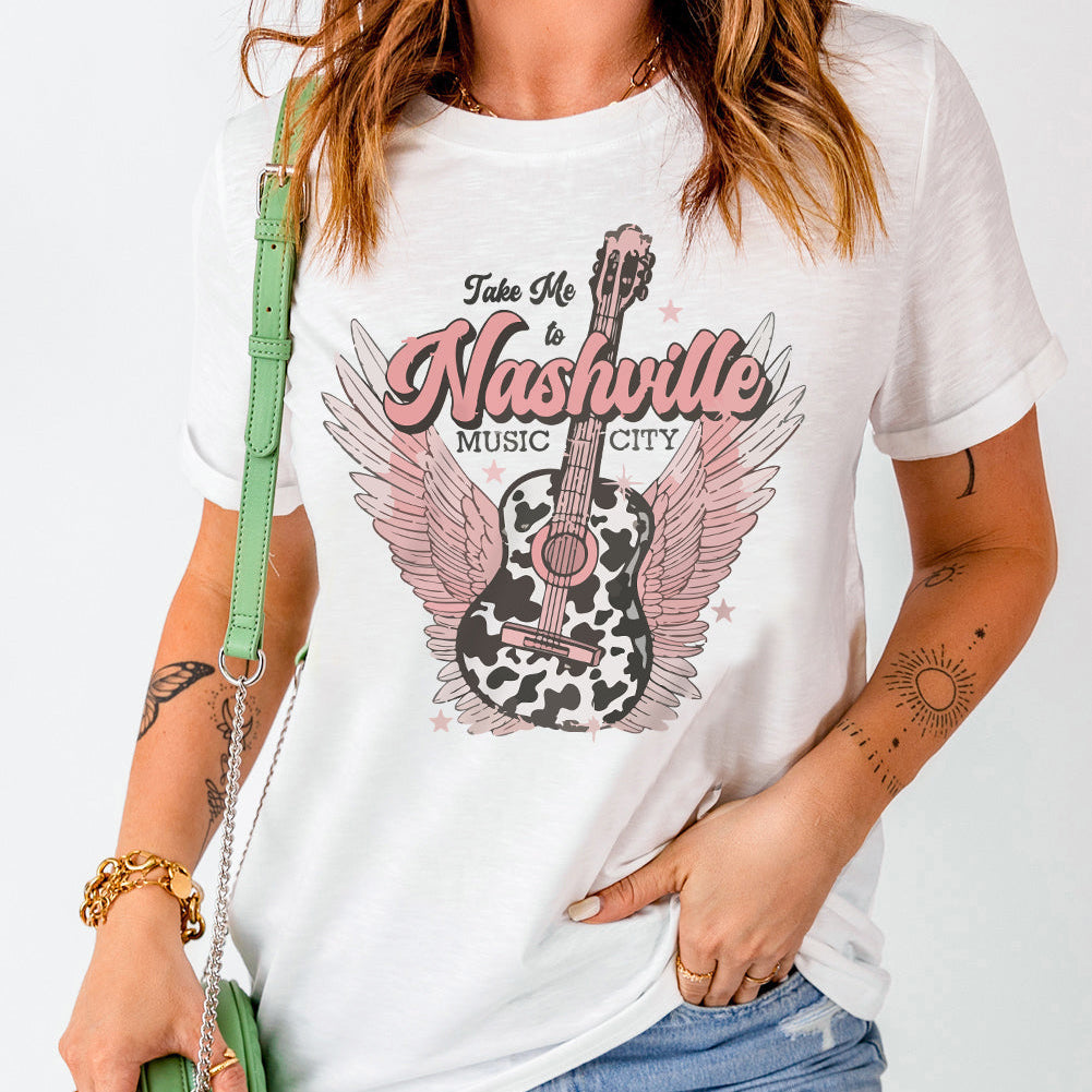 Take Me to Nashville Graphic Tee Shirt - Indulge in the Enchantment of Nashville's Romantic Aura - Embrace Timeless Elegance and Comfort - Guy Christopher 