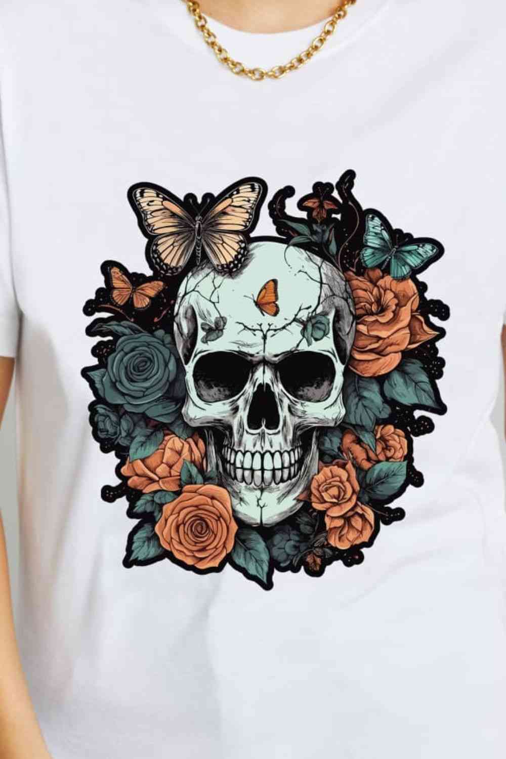 Simply Love Simply Love Full Size Skull Graphic Cotton T-Shirt - Guy Christopher 