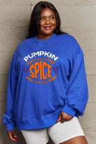 Simply Love Full Size PUMPKIN SPICE Graphic Sweatshirt - Guy Christopher 