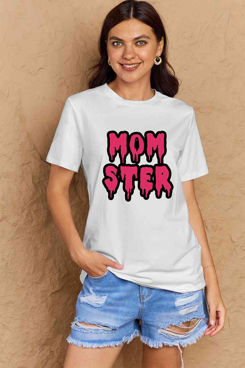 Simply Love Full Size MOM STER Graphic Cotton T-Shirt - Guy Christopher 