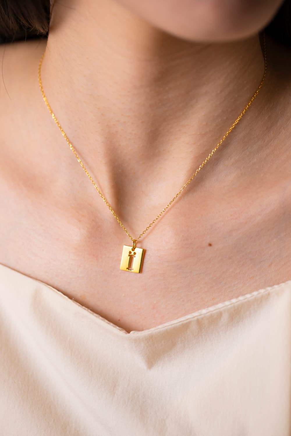 Cutout Rectangle Pendant Necklace - Guy Christopher 