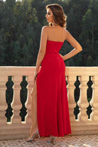 Strapless Split Maxi Dress - Guy Christopher 