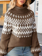 Turtleneck Lantern Sleeve Sweater - Guy Christopher 