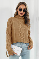 Turtleneck Dropped Shoulder Sweater - Guy Christopher 