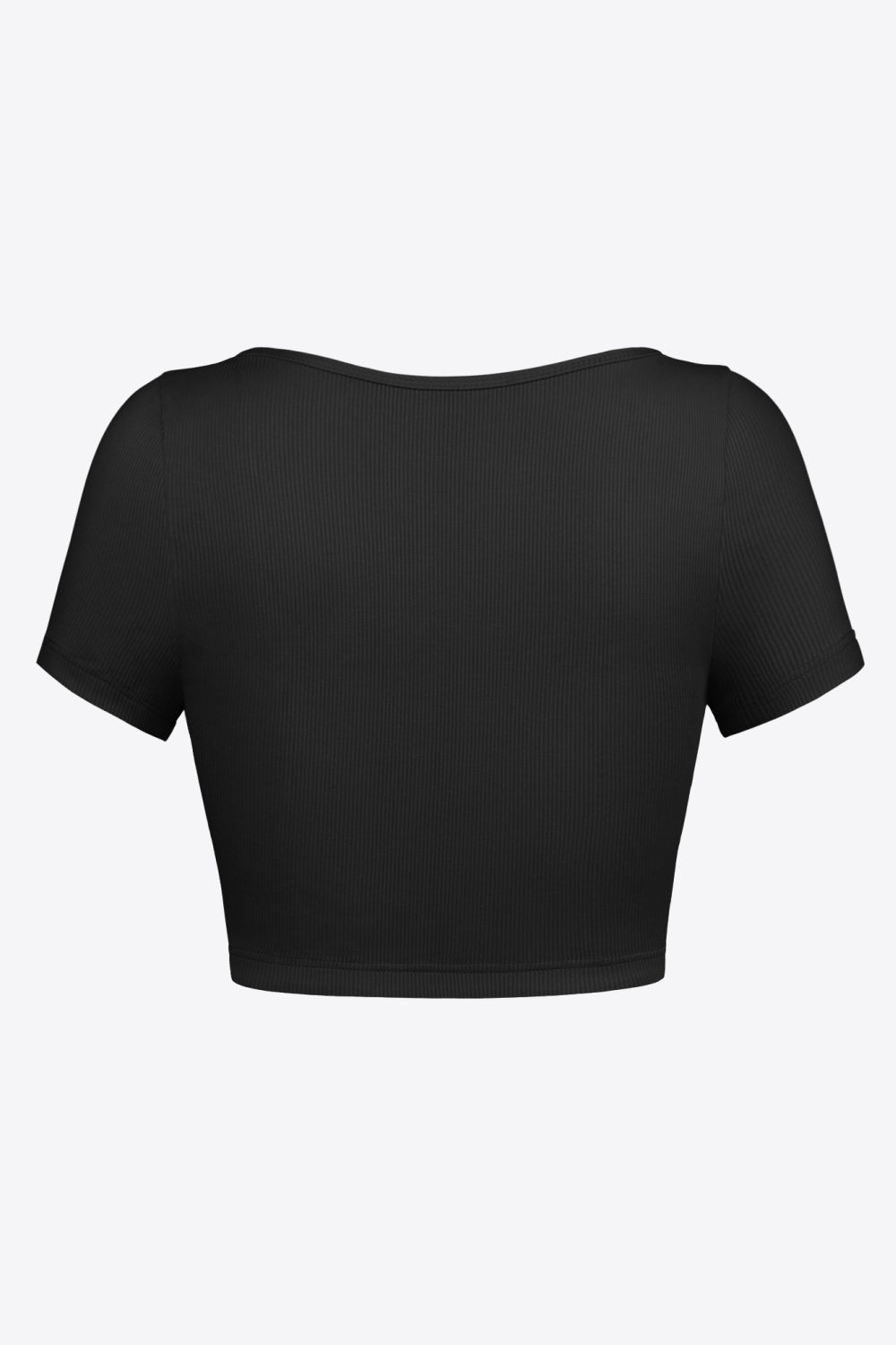 Square Neck Ribbed Crop Top - Guy Christopher 