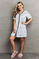 MOON NITE Quilted Quivers Button Down Sleepwear Dress - Guy Christopher 