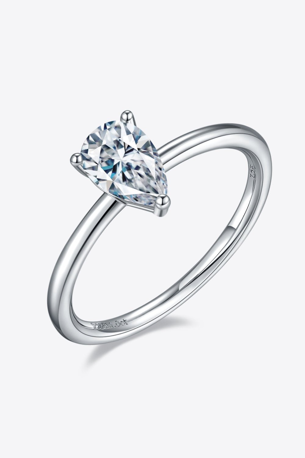 1 Carat Moissanite 925 Sterling Silver Solitaire Ring - Guy Christopher 