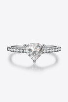 1 Carat Moissanite Triangle 925 Sterling Silver Ring - Guy Christopher
