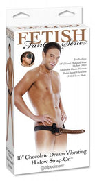 10in Chocolate Dream Vibrating Hollow Strap-On - Guy Christopher