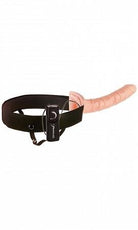 10in Vibrating Hollow Strap On - Beige - Guy Christopher