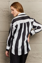 Striped Dropped Shoulder Shirt - Guy Christopher 