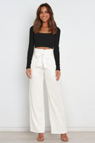 Tie Front Paperbag Wide Leg Pants - Guy Christopher 