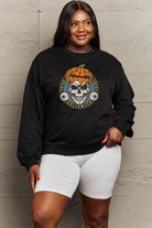 Simply Love Full Size Skull Graphic Sweatshirt - Guy Christopher 