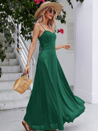 Spaghetti Strap Lace-UP Maxi Dress - Guy Christopher 