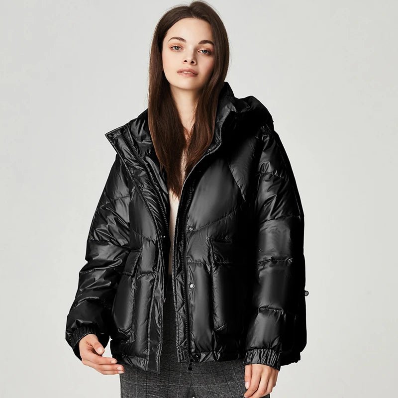 2021 winter doudoune women's clothing bunding puffy coat ultra light jacket detachable hat cotton coat khaki 82018 - Guy Christopher