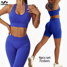 2023 New Arrival Women Seamless Rib Sportswear Active Gym Wear Set Fitness Clothing Short Yoga Wear Set - Guy Christopher