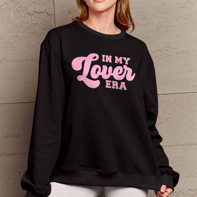 Simply Love Full Size IN MY LOVER ERA Round Neck Sweatshirt